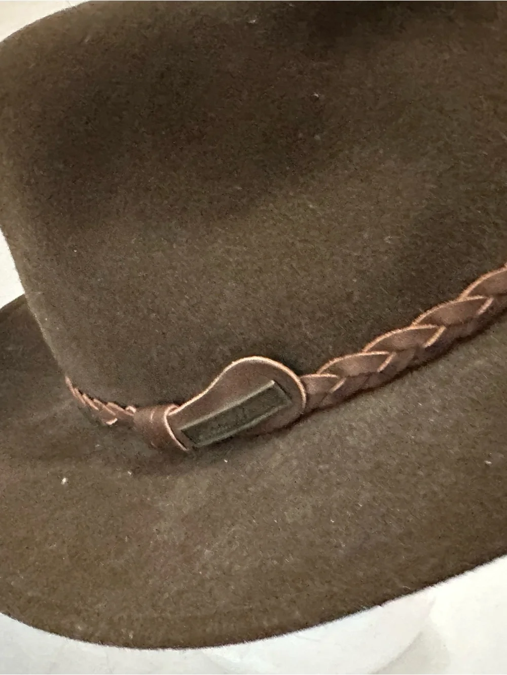 Eddy Bauer Brown Cowboy Hat Small 100% Wool Made in USA Western Wide Brim